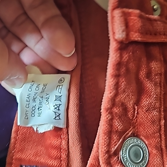 Women's size 10 Boden felt jeans burnt orange color 100% cotton - Picture 6 of 7